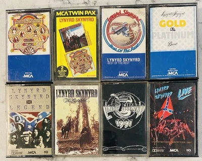 Lynyrd Skynyrd 8 Cassette Tape LOT Foto 1 de 2