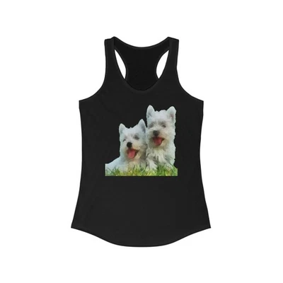 Camiseta sin mangas West Highland Terrier - Westie - espalda deportiva para mujer Foto 1 de 3