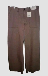 A.N.A Womens Pants Highest Rise Mushroom Brown Wide Leg Pants Sz 18 Stretch - Picture 1 of 9