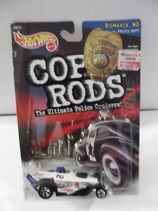 HOT WHEELS COP RODS SERIES #2 "DRAGSTER" BISMARK,ND. POLICE DEPT - Picture 1 of 2