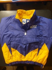 1990 s Vintage Utah Jazz Mens Puffer Coat  - Picture 1 of 8