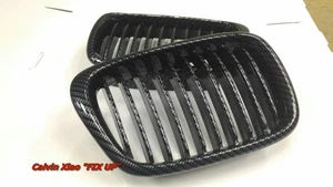 MIT CARBON LOOK FRONT KIDNEY GRILLE BMW E39 5 SERIES 1995-2003 - Bild 1 von 5