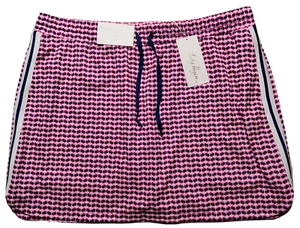 LADY HAGEN WOMEN 2XL Retro Geo Cherry Red 18" Side Rib Golf Short NEW - Picture 1 of 13