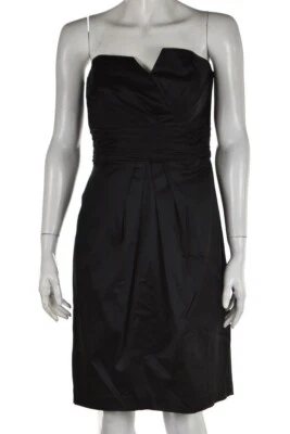 White House Black Market Womens Dress Size 8 Black Sheath Strapless Party - Image 1 of 4