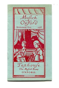 Vintage Event Program MUSIC IN OXFORD England Michaelmas Term 1936 oct-dec  - Picture 1 of 2