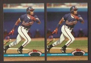 LOT OF 2 DEION SANDERS 1991 STADIUM CLUB MINT - Bild 1 von 1