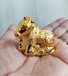 LORD SHIVA NANDI METAL STATUE  HINDU YOGA MEDITATION~ENERGIZED - Picture 1 of 3