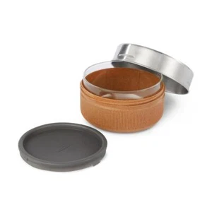 Fiambrera 750 ml de cristal con funda protectora, almendra - Imagen 1 de 6