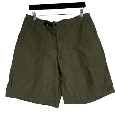 Mountain Hardwear Mens Outdoor Y2K  M Long Cargo Shorts Green Stripe - Image 1 of 4