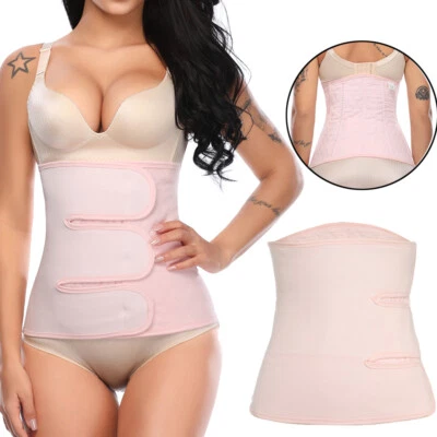 Banda abdominal posparto para mujeres aglutinante abdominal cesárea cinturón de recuperación envoltura abdominal Foto 1 de 4