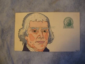 FDC First Day Cover Postcard 1 cent Thomas Jefferson Add-on Cachet - Picture 1 of 2