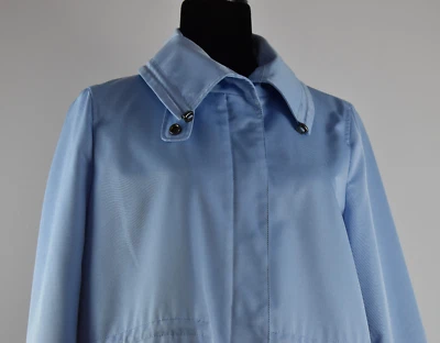 Carlisle Talla 8 Azul Claro Cremallera Completa Chaqueta a Presión Abrigo Bolsillos Cordón Cuello Foto 1 de 4