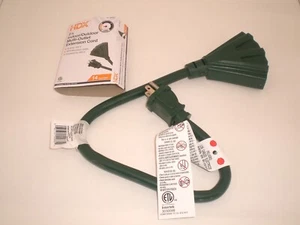 MULTI-OUTLET INDOOR OUTDOOR EXTENSION CORD 2 FEET - Picture 1 of 7
