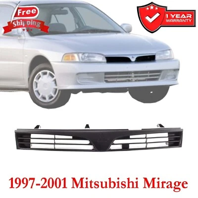 Grille For 1997-2001 Mitsubishi Mirage Textured Black Plastic MI1200215 - Image 1 of 4