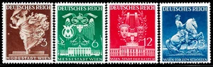 Germania Mi 768-771 Sc 502-5 1941 WW2 Reich Vienna Fiera Ballerina Maschera MNH**OG VF - Foto 1 di 1