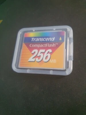 Transcend 256MB CompactFlash CF Memory Card Genuine w/case New Open Box - Image 1 of 3