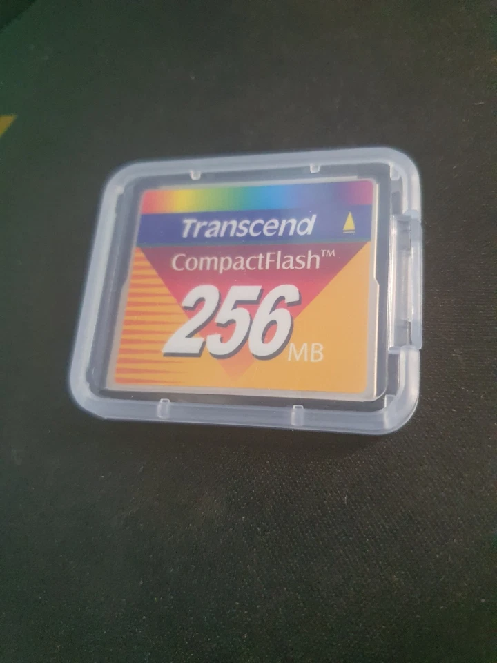 Transcend 256MB CompactFlash CF Memory Card Genuine w/case New Open Box - Image 1 of 3