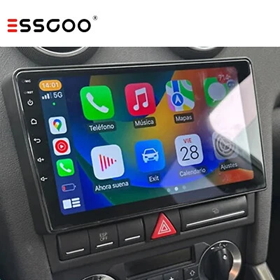 ESSGOO 2+64GB Für AUDI A3 8P 2003-2012 Android 14 Autoradio Apple Carplay GPS Navi WIFI