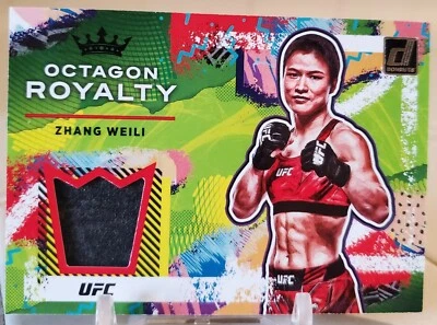 2022 UFC Octagon Royalty ZHANG WEILI #OR-ZWL Jersey Fighter-Worn Card RELIC SP - Image 1 of 2