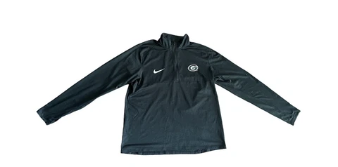 Georgia Bulldogs Sweater Mens X-LARGE Black 1/4 Zip Pullover Nike Dri Fit UGA XL Cover
