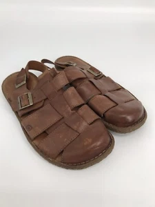 Born Resnor braune geschlossene Ledersandalen für Herren Größe 12 Kreppsohle - Bild 1 von 14