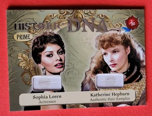 SOPHIA LOREN HAIR STRAND RELIC CARD #d5/10 KATHERINE HEPBURN STORICO DNA PRIME - Foto 1 di 2