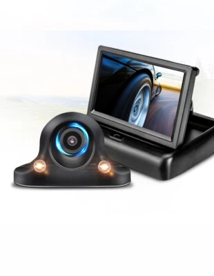 4.3"/5" Car Rear View Monitor HD Night Vision Blind Spot Camera Kits No Punching - Image 1 of 4