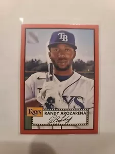 2021 Topps 70th VIP Celebration Platinum Anniversary Randy Arozarena #49 Red 2/5 - Picture 1 of 2