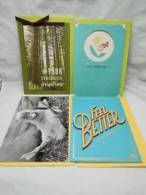 (4) Hallmark Shoebox Get Well Soon Greeting Cards With Envelopes 5" X 7" - Image 1 of 4