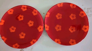 Waechtersbach FREESTYLE PARADISE piatti insalata/desser rosso + arancione 8,5" set di 2 - Foto 1 di 3