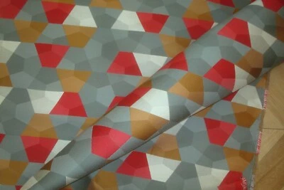 Tapicería geométrica 3,5+ yardas Momentum tela plegable acero 9180268 rojo gris BTP Foto 1 de 4