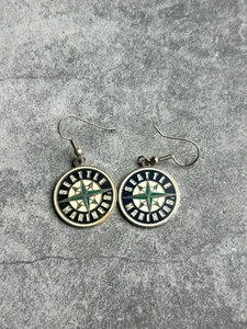Seattle Mariners MLB Baseball Dangle Drop Earrings 1997 - Picture 1 of 5