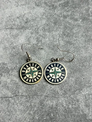 Seattle Mariners MLB Baseball Dangle Drop Earrings 1997 - Image 1 of 4