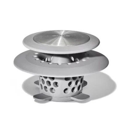 Hair Catch Drain Protector Gray - OXO: Stainless Steel  - Image 1 of 4