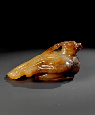 Raro pájaro águila fénix de jade chino dinastía Han 206 a.C.-220 d.C. Foto 1 de 4