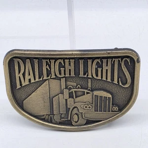Fibbia cintura vintage Raleigh Lights camionista 1980 tabacco sigarette - Foto 1 di 7