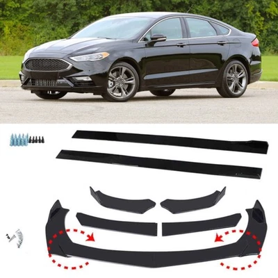 For Ford Crown Victoria Side Skirt 78.7"+ Front Bumper Lip Splitter Spoiler US Foto 1 de 4