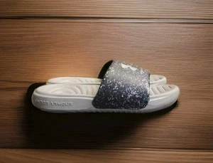 Under Armour Ansa Graphic Slide Sandals Youth Size 12K Gray Black - Picture 1 of 12