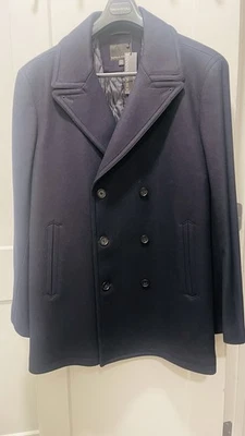 Banana Republic Exclusive Italian Luxury Wool Blend  Navy Blue XXL Peacoat. - Image 1 of 4