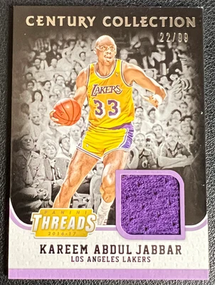 Kareem Abdul Jabbar 2016-17 Panini Threads 22/99 Patch Century Collection #8 - Image 1 of 3