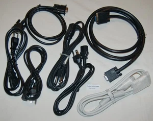 PC Cables DVI (1) VGA (2) Power (4) Lot#112 NEW! - Afbeelding 1 van 7