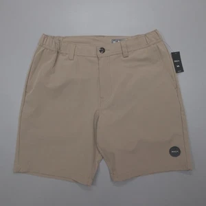 RVCA Triangle Hybrid 19” Shorts DKA Khaki Men's 8.5" Inseam Size 33 $60 - Picture 1 of 9