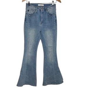 Kancan Light Wash Bell Bottom Ultra High Rise Jeans Women Size 28 - Picture 1 of 4