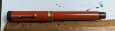 Pluma Estilográfica Parker Senior Duofold Vintage Naranja Oro 14k Nueva en Caja (*) Foto 1 de 4