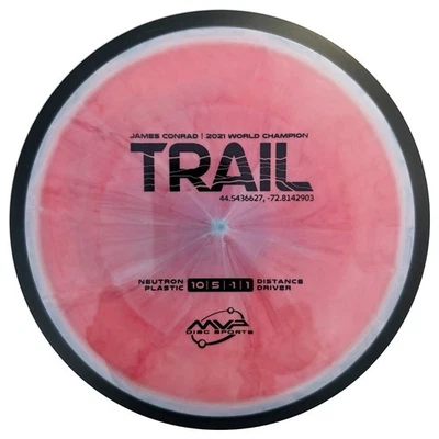 MVP Disc Sports Conrad Neutron Trail 175g Red Swirl Distance Driver Golf Disc - Image 1 of 2
