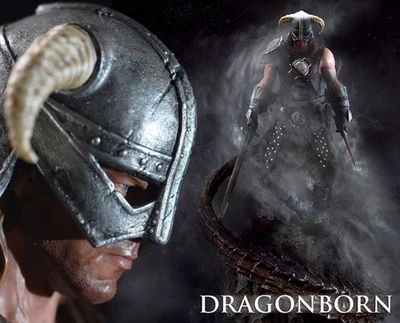 Statue Skyrim The Elder Scrolls V - Dragonborn Gaming Heads Bethesda - Photo 1/4
