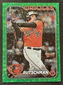 2024 Topps Series 1 Adley Rutschman Green Foil /499 #35 Baltimore Orioles - Picture 1 of 2