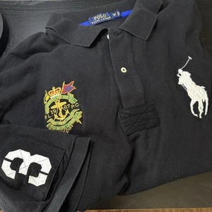 Polo Ralph Lauren Big Pony Men 4XB Yacht Club Black Polo Shirt Short Sleeve - Picture 1 of 6