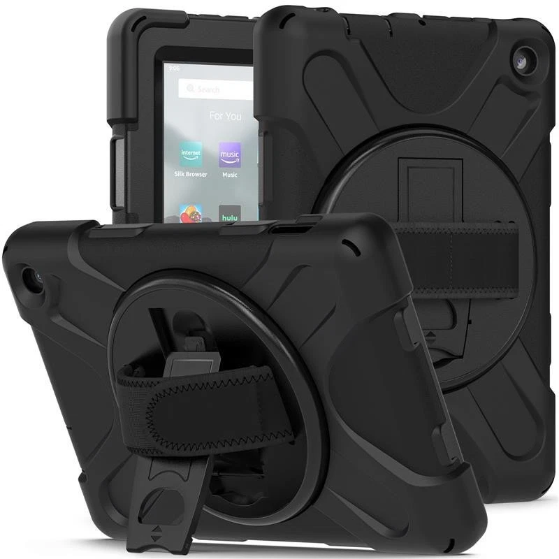 Strap Case For Amazon Fire 7  HD 8  HD 10 Hand Stand ShockProof Handle Kid Cover - Image 1 of 4