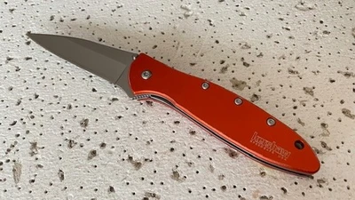 Navaja de Bolsillo Plegable 1660OR Kershaw Leek Linerlock A/O Diseño Ken Cebolla Naranja - Foto 1 de 4